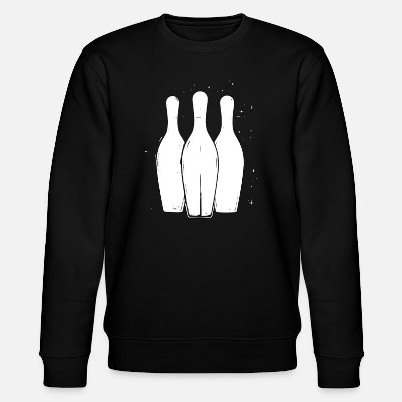 Bowling Pins - Stanley/Stella Unisex Bio-Sweatshirt CHANGER  - Schwarz