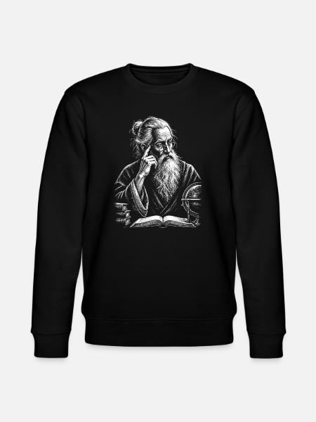 Scientist Old Man Wise Thinker - Stanley/Stella CHANGER Unisex Organic Sweatshirt - black