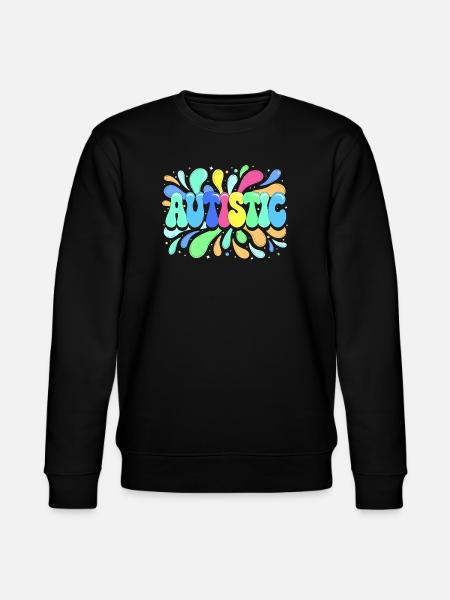 Autismus-Farben und Stolz - Stanley/Stella Unisex Bio-Sweatshirt CHANGER - Schwarz