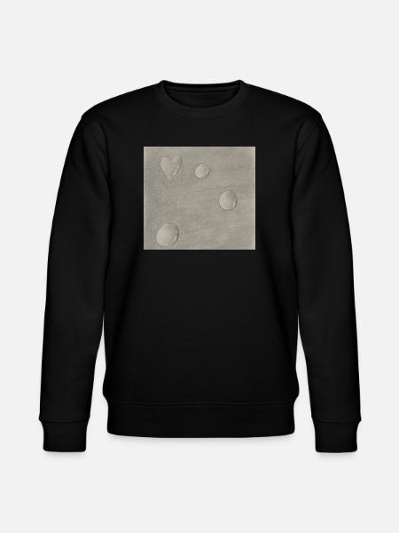 Realistische 3D Wassertropfen - Stanley/Stella Unisex Bio-Sweatshirt CHANGER  - Schwarz