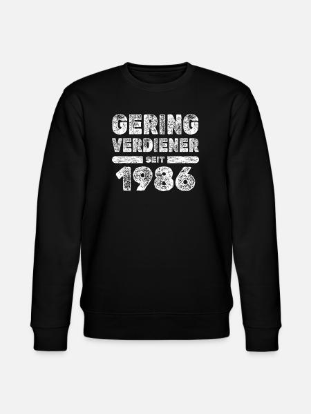 Geringverdiener 1986 - Stanley/Stella Unisex Bio-Sweatshirt CHANGER  - Schwarz