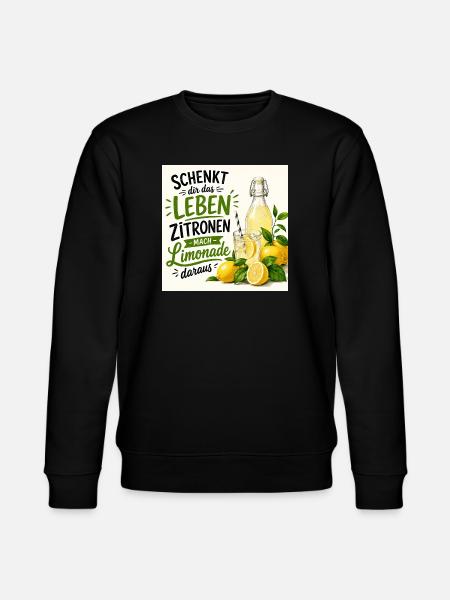 Zitronen - Stanley/Stella Unisex Bio-Sweatshirt CHANGER - Schwarz