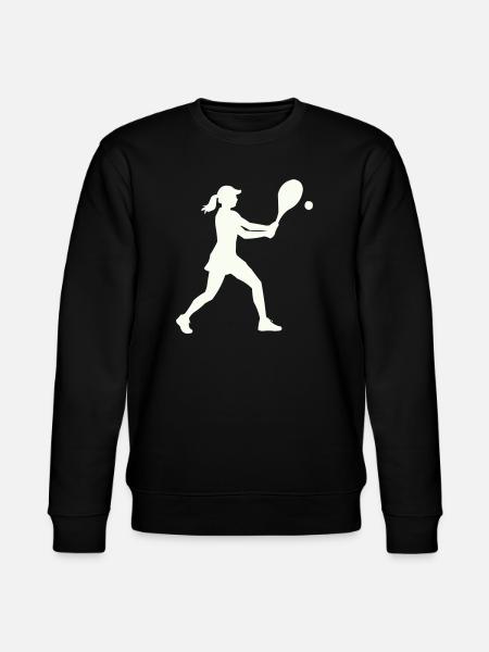 Tennis Player Silhouette - Stanley/Stella CHANGER Unisex Organic Sweatshirt - black
