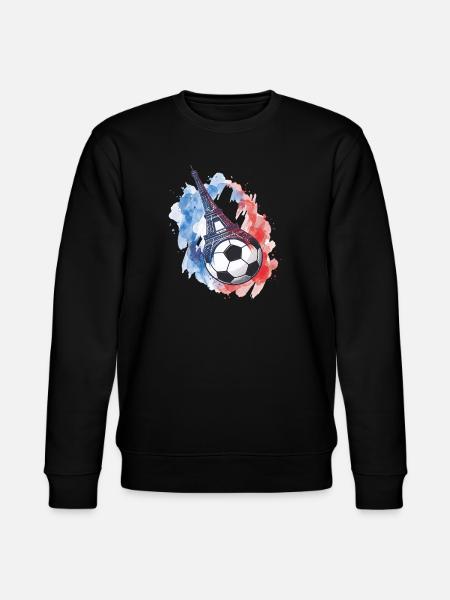 Frankreich Eiffelturm Fußball Fan Paris - Stanley/Stella Unisex Bio-Sweatshirt CHANGER  - Schwarz