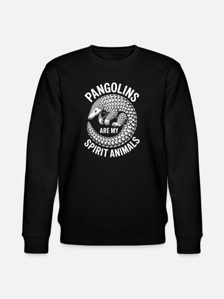 Pangolin Sayings Pine Cone Gift - Stanley/Stella CHANGER Unisex Organic Sweatshirt - black