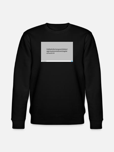 Kryptische Textmuster Grau Neon - Stanley/Stella Unisex Bio-Sweatshirt CHANGER - Schwarz