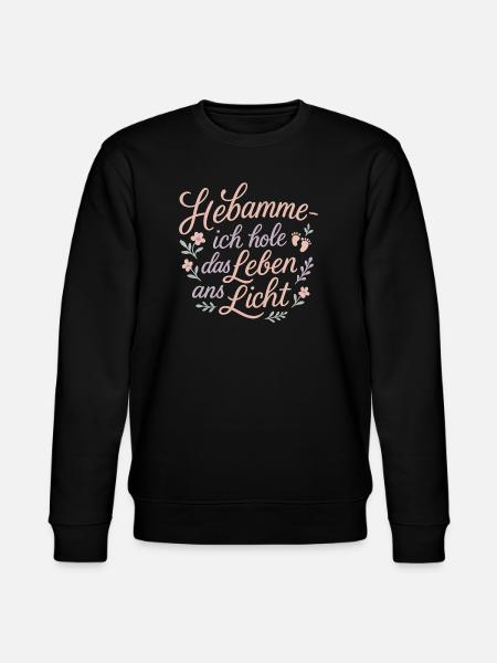 Hebamme: Leben ans Licht - Stanley/Stella Unisex Bio-Sweatshirt CHANGER  - Schwarz