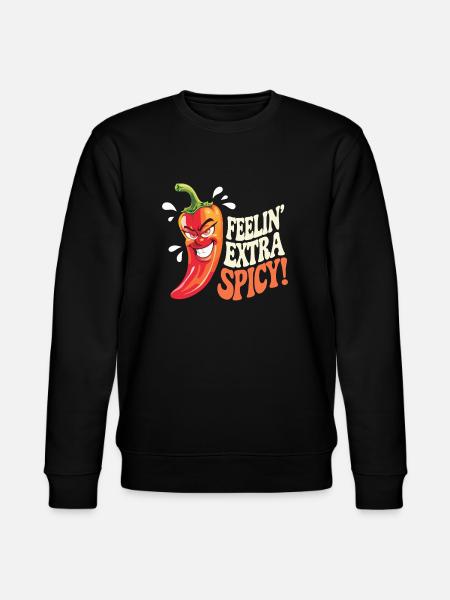 Extra spicy chili cartoon extra spicy - Stanley/Stella CHANGER Unisex Organic Sweatshirt - black