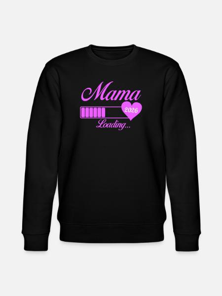 Mama 2026 Loading Herz - Stanley/Stella Unisex Bio-Sweatshirt CHANGER  - Schwarz