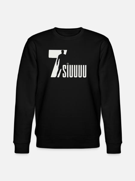Fußball-Silhouette, Siuuuuu - Stanley/Stella Unisex Bio-Sweatshirt CHANGER - Schwarz
