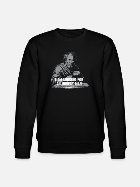 Diogenes Honest Man Quest - Stanley/Stella CHANGER Unisex Organic Sweatshirt - black