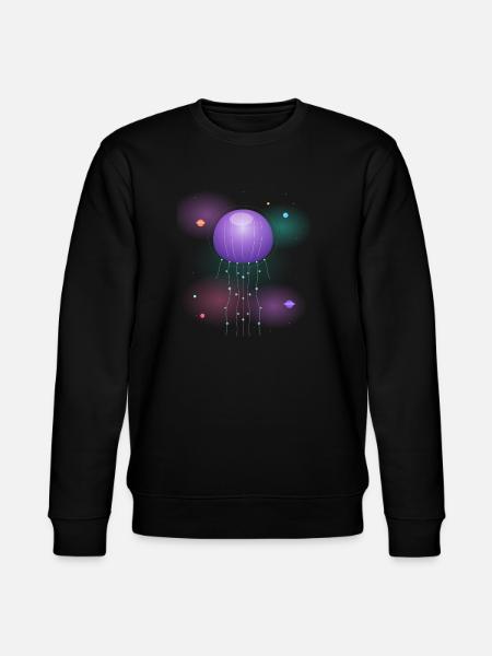 Kosmische Neonquallen - Stanley/Stella Unisex Bio-Sweatshirt CHANGER - Schwarz