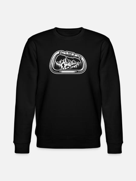 Snap Hook Mountaineering Mountains - Stanley/Stella CHANGER Unisex Organic Sweatshirt - black