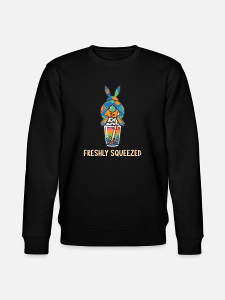 Cute Bunny Funny Boba Bubble Tea - Stanley/Stella CHANGER Unisex Organic Sweatshirt - black