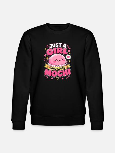 Nur ein Mädchen liebt Mochi - Stanley/Stella Unisex Bio-Sweatshirt CHANGER  - Schwarz