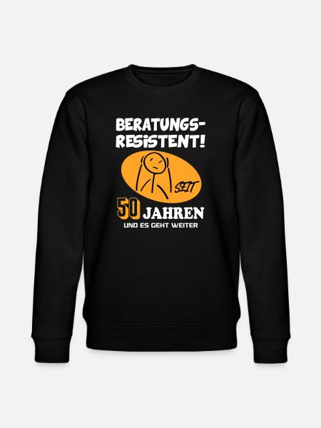 Comic Geburtstag 50 Jahre Happy Birthday - Stanley/Stella Unisex Bio-Sweatshirt CHANGER  - Schwarz