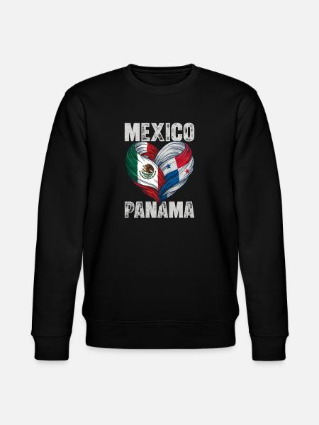 Herz Mexikos und Panamas - Stanley/Stella Unisex Bio-Sweatshirt CHANGER - Schwarz