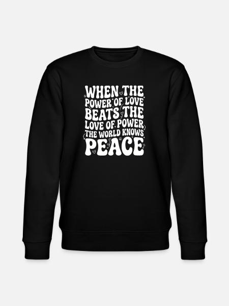 Devise : Liberté, Paix - Sweat bio CHANGER Stanley/Stella Unisexe - noir