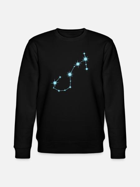Skorpion-Stern, Sternbild, Tierkreiszeichen, Pastellblau - Stanley/Stella Unisex Bio-Sweatshirt CHANGER  - Schwarz