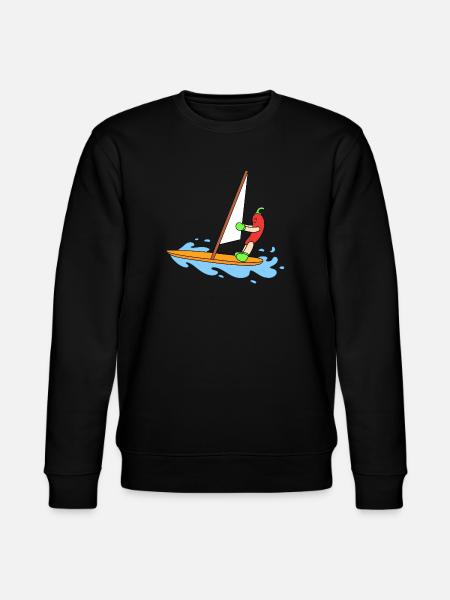 Funny chili sailing - Stanley/Stella CHANGER Unisex Organic Sweatshirt - black
