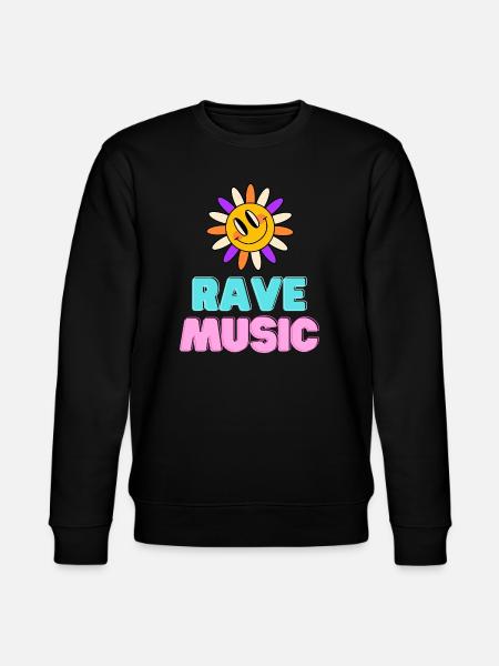 Sunshine Rave Music Neon Design - Stanley/Stella CHANGER Unisex Organic Sweatshirt - black