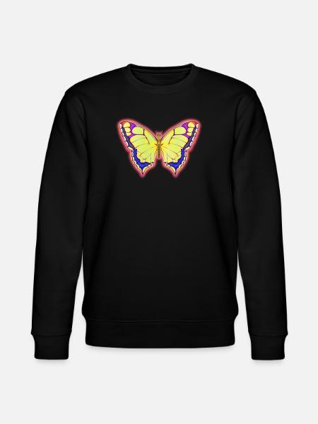 Lebendige Schmetterling-Pastellkunst - Stanley/Stella Unisex Bio-Sweatshirt CHANGER  - Schwarz