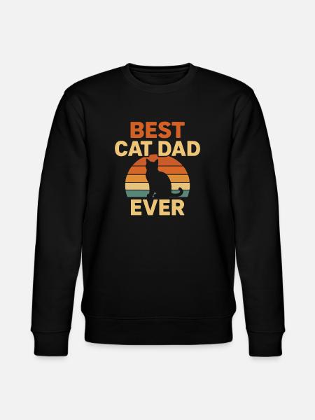 Best Cat Dad - Stanley/Stella CHANGER Unisex Organic Sweatshirt - black