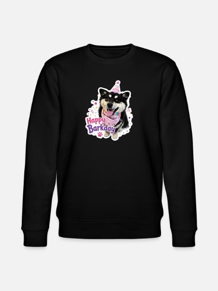 Happy Barkday Finnish Lapphund - Stanley/Stella CHANGER Unisex Organic Sweatshirt - black