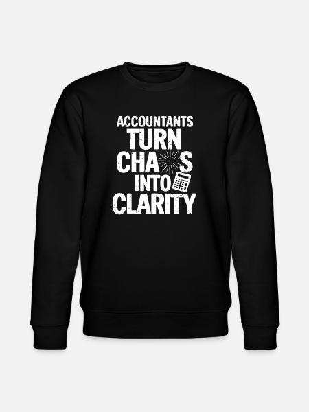 accountants turn chaos into clarity - Stanley/Stella CHANGER Unisex Organic Sweatshirt - black