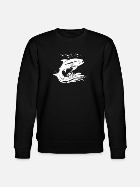 Fish Graphic - Stanley/Stella CHANGER Unisex Organic Sweatshirt - black