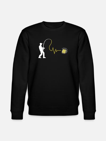 Angler's heart and after-work beer - Stanley/Stella CHANGER Unisex Organic Sweatshirt - black