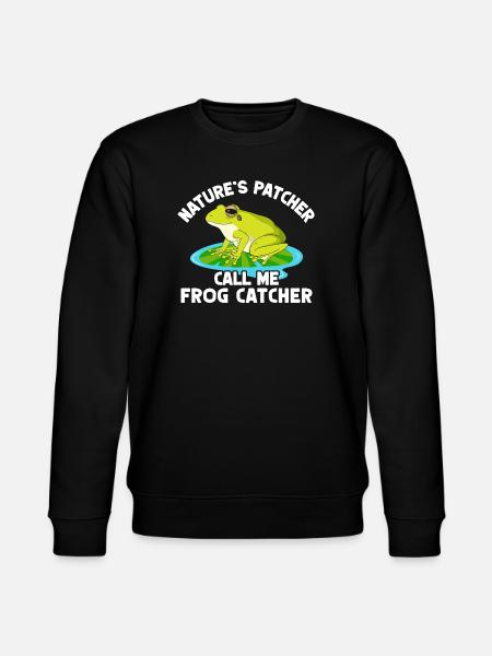 Frog Catcher Patcher Frog - Stanley/Stella CHANGER Unisex Organic Sweatshirt - black