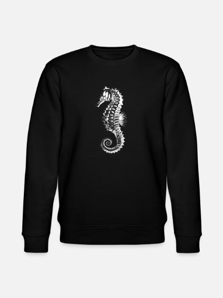 Seahorse Silhouette Brick - Stanley/Stella CHANGER Unisex Organic Sweatshirt - black