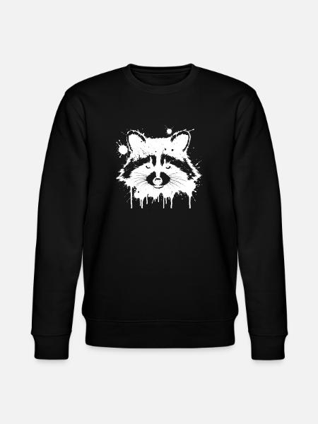 Waschbär Spritzweiß - Stanley/Stella Unisex Bio-Sweatshirt CHANGER - Schwarz
