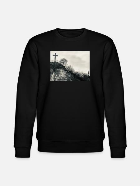 Stone Hill with Cross - Stanley/Stella CHANGER Unisex Organic Sweatshirt - black