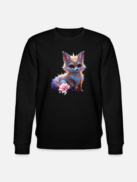 Fox Sapphire Fantasy - Stanley/Stella CHANGER Unisex Organic Sweatshirt - black