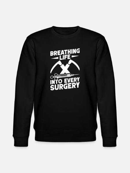 Anesthesiologist Breathing Life Specialist - Stanley/Stella CHANGER Unisex Organic Sweatshirt - black