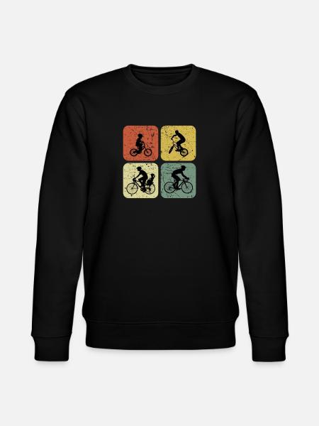 Four Ways to Ride Retro Cyclin - Stanley/Stella CHANGER Unisex Organic Sweatshirt - black