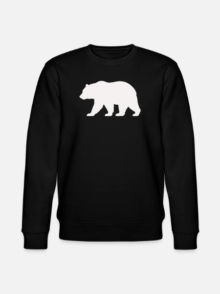 Bear Silhouette - Stanley/Stella CHANGER Unisex Organic Sweatshirt - black