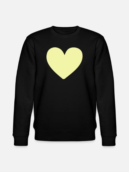 Pastellherz Gelb Kleidungsdruck - Stanley/Stella Unisex Bio-Sweatshirt CHANGER - Schwarz