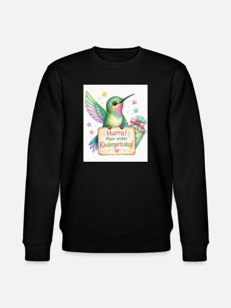 Hurra: Erster Kindergartenstart - Stanley/Stella Unisex Bio-Sweatshirt CHANGER - Schwarz