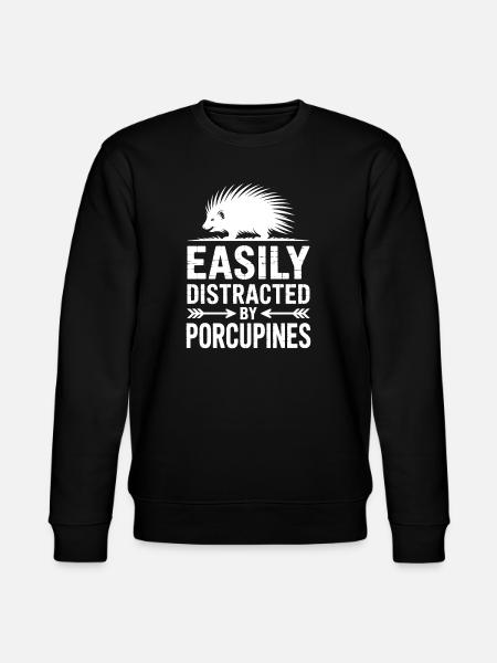 Porcupine Sayings Porcupine Gift - Stanley/Stella CHANGER Unisex Organic Sweatshirt - black