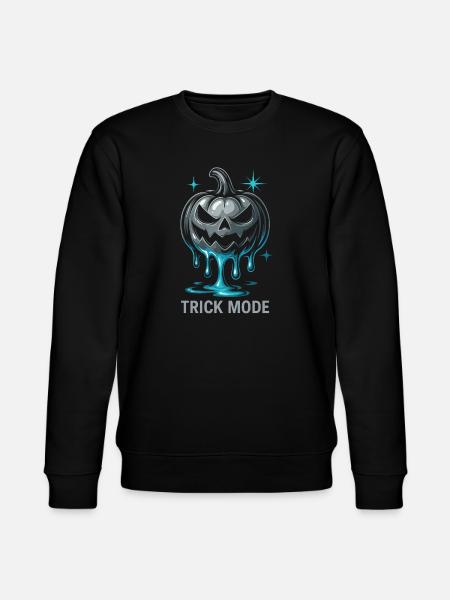 Trick Mode Pumpkin - Stanley/Stella CHANGER Unisex Organic Sweatshirt - black