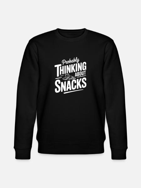 Probably Thinking About Snacks - Stanley/Stella CHANGER Unisex Organic Sweatshirt - black