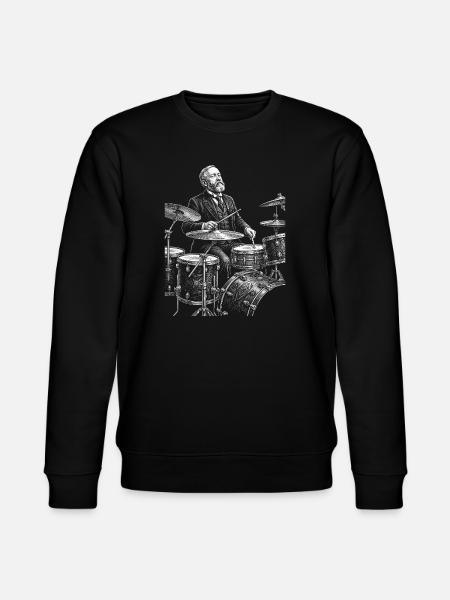 Benjamin Harrison Sketches Batteur - Sweat bio CHANGER Stanley/Stella Unisexe - noir