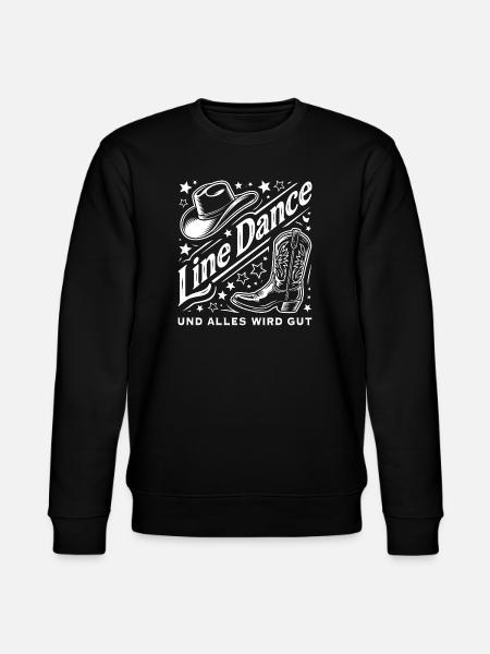 Line Dance Western Hut Stiefel Sterne - Stanley/Stella Unisex Bio-Sweatshirt CHANGER  - Schwarz