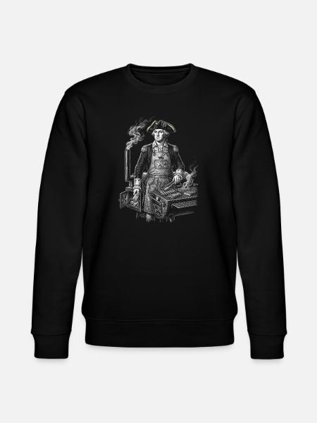 George Washington Grilling BBQ - Stanley/Stella CHANGER Unisex Organic Sweatshirt - black