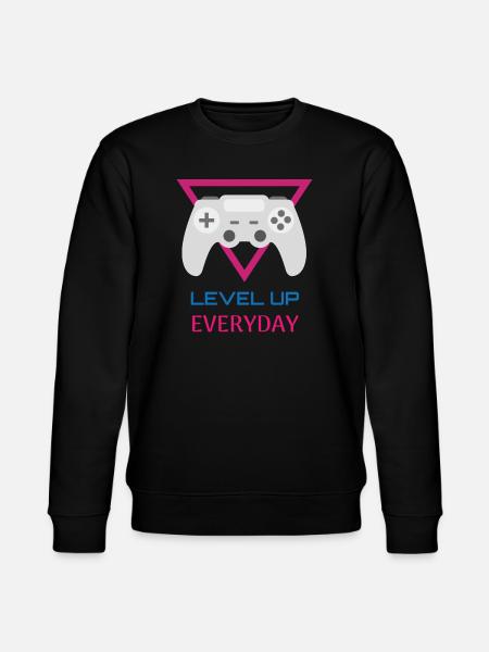 Level Up Everyday Gamer - Stanley/Stella CHANGER Unisex Organic Sweatshirt - black