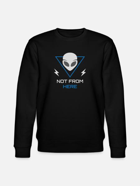 Alien UFO Sci-Fi Outsider - Stanley/Stella Unisex Bio-Sweatshirt CHANGER - Schwarz