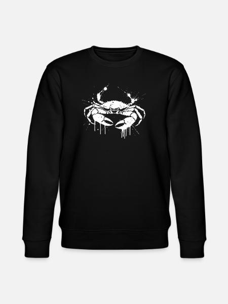 Crab Splash Grunge White - Stanley/Stella CHANGER Unisex Organic Sweatshirt - black